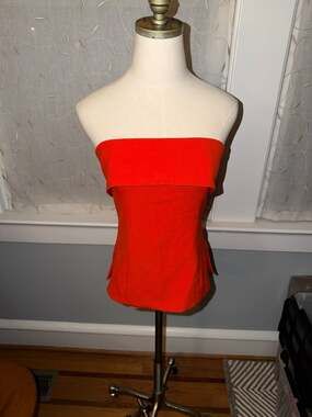 Aritzia Babaton Element Tube Top Orange-Red Size 4